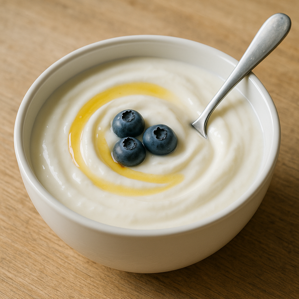 Becher mit Joghurt und frischen Früchten