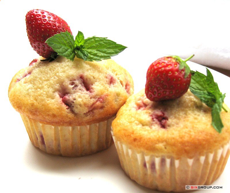 Rhabarber- Erdbeer- Muffin