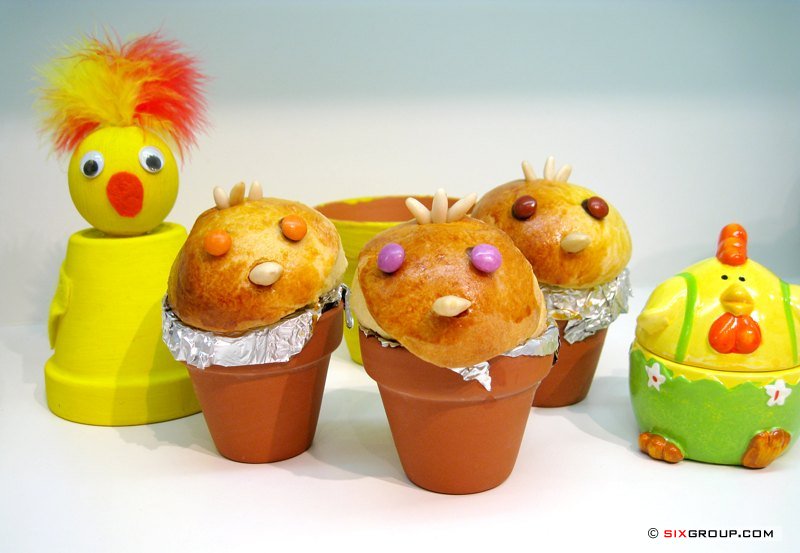 Süße Tontopf- Küken