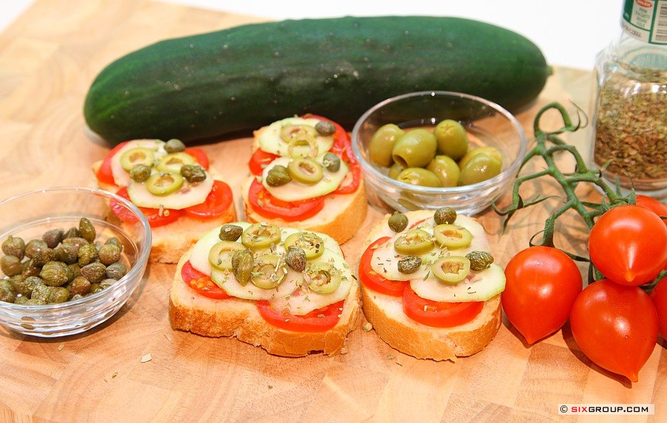 Bruschetta mit Gemüse