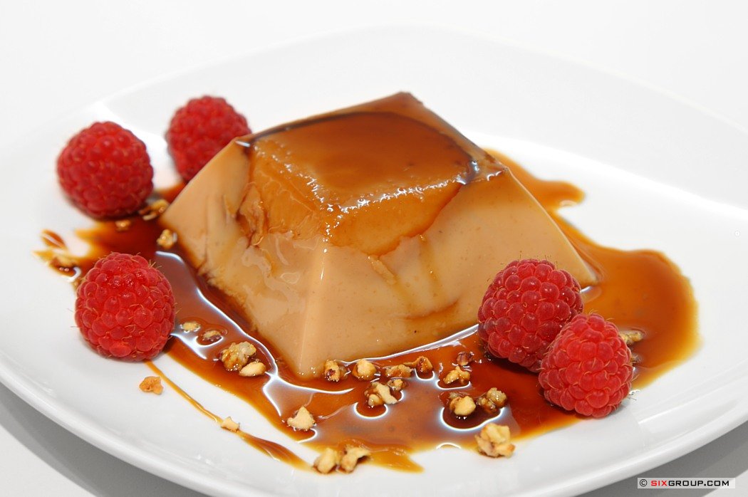 Kastanienflan mit Karamell
