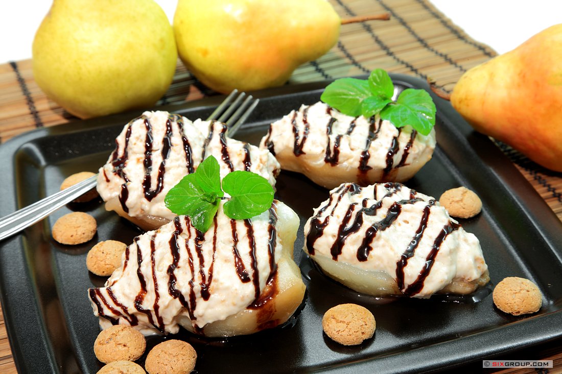 Birnen mit Ricotta- Füllung